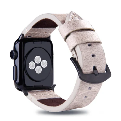 Offres spéciales bracelets de montre Apple en cuir véritable de bonne qualité à bas prix bracelets de montre en cuir